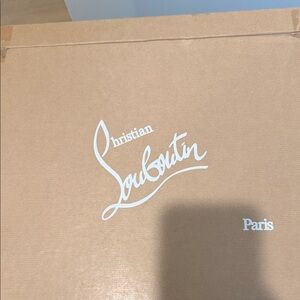 Christian Louboutin Tan Box with White Logo